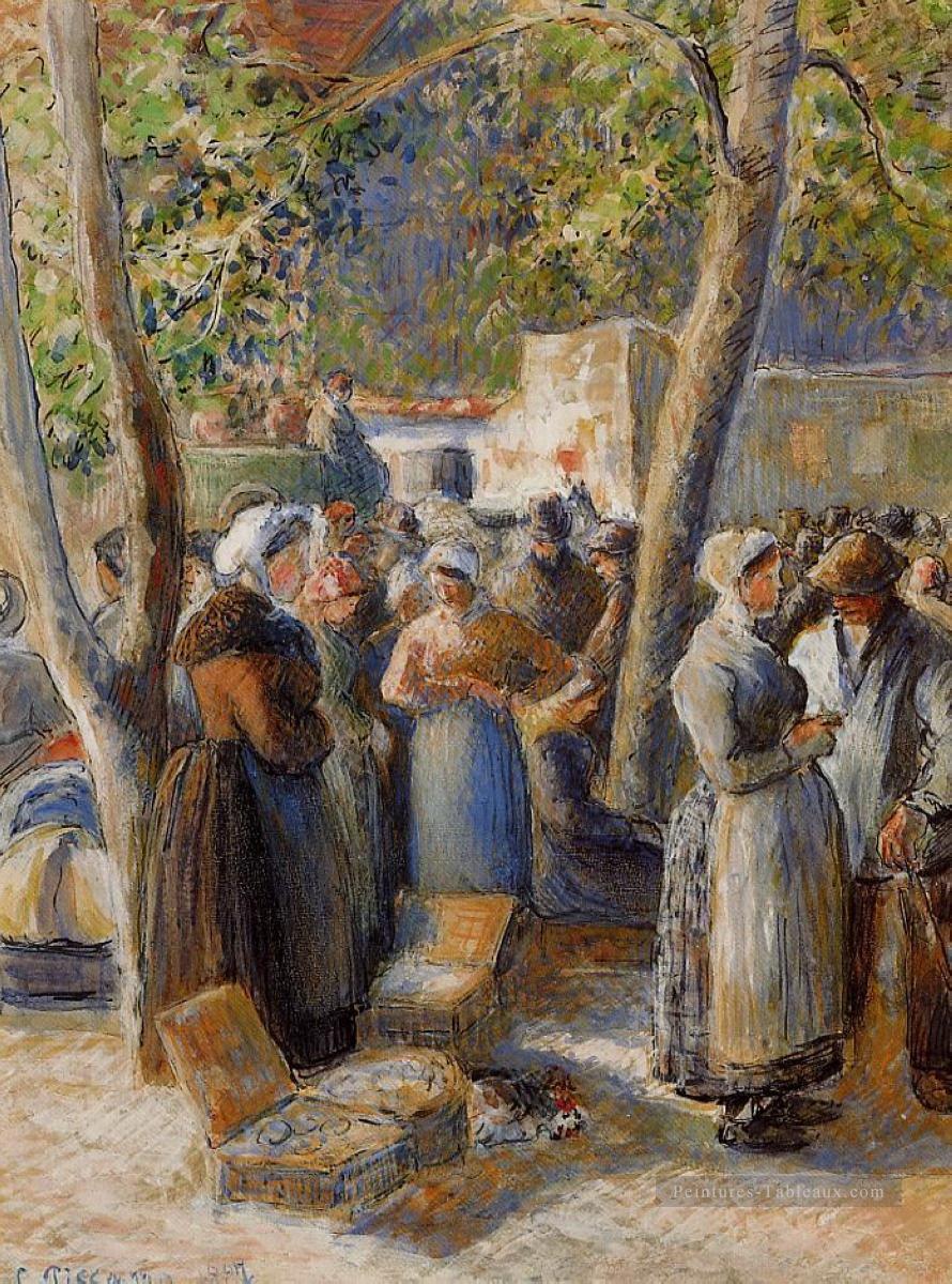 le marché de gisors 1887 Camille Pissarro Peintures à l'huile